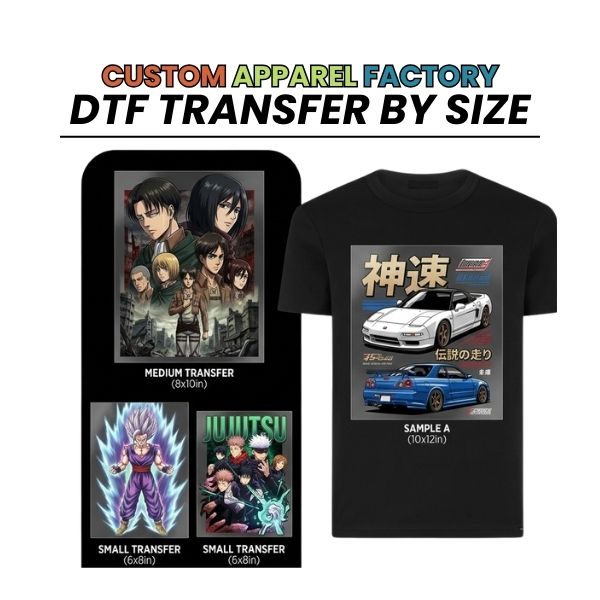 DTF Transfers By Size